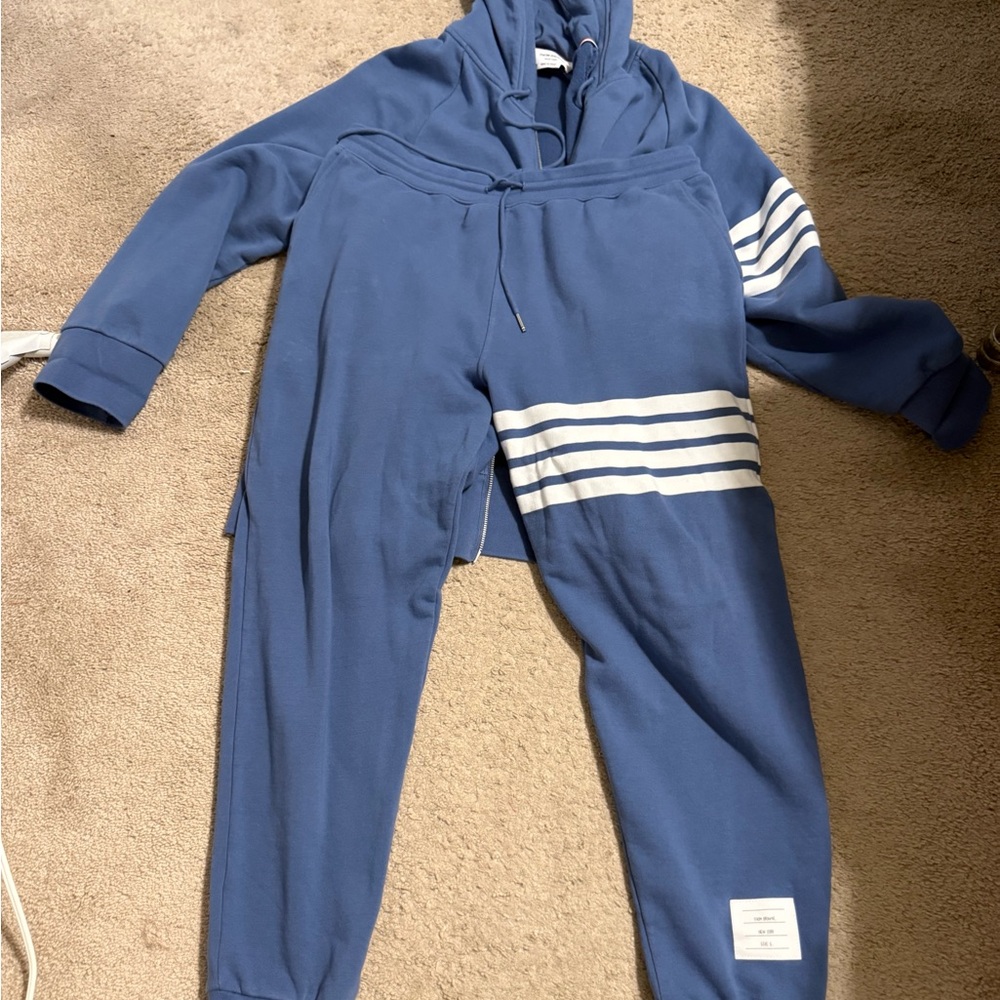 Thom Browne Baby blue tracksuit